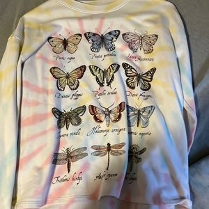 cropped butterfly sweater